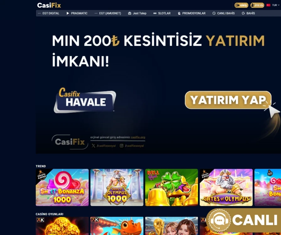 Casifix Giriş Yap