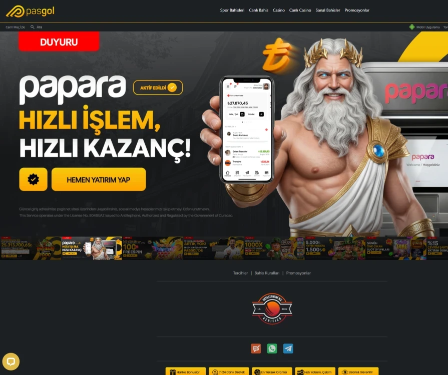 Pasgol Giriş Yap